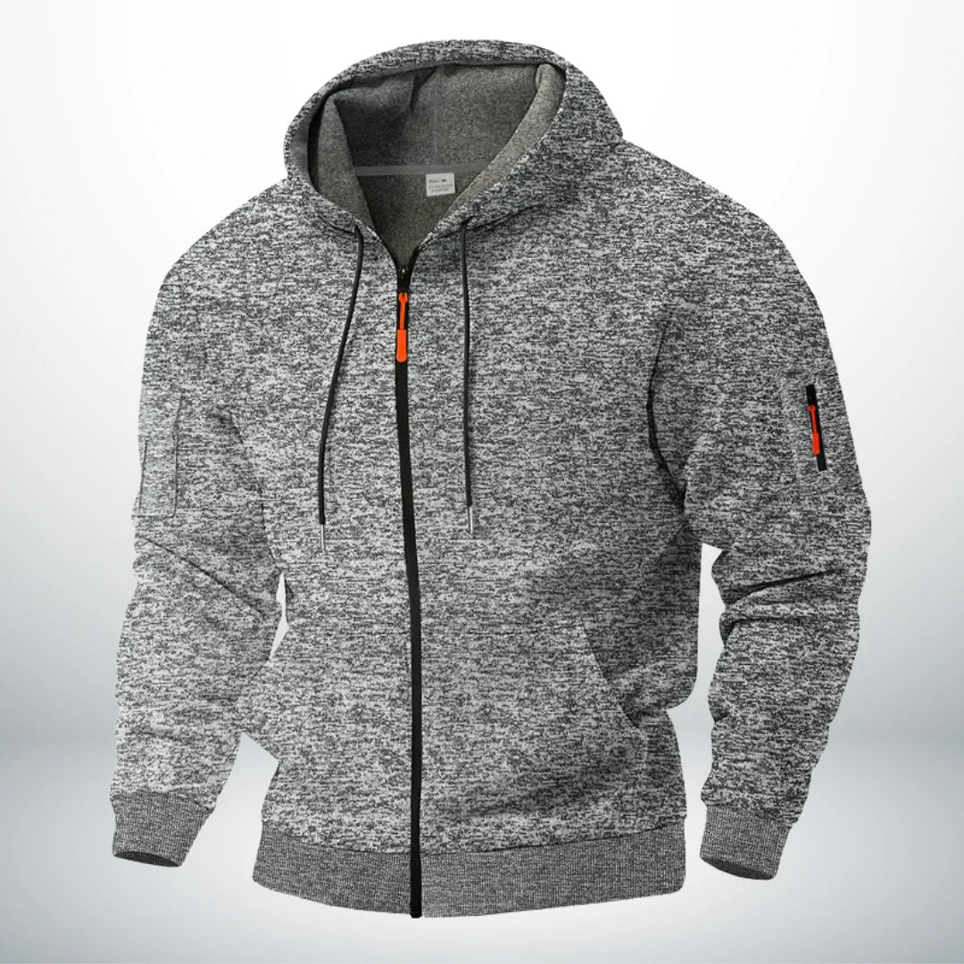 Herren Zip-Hoodie | Mit Reißverschlusstaschen und verstellbarer Kapuze