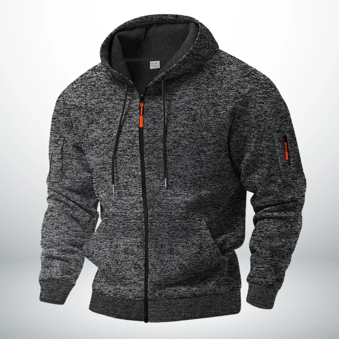 Herren Zip-Hoodie | Mit Reißverschlusstaschen und verstellbarer Kapuze