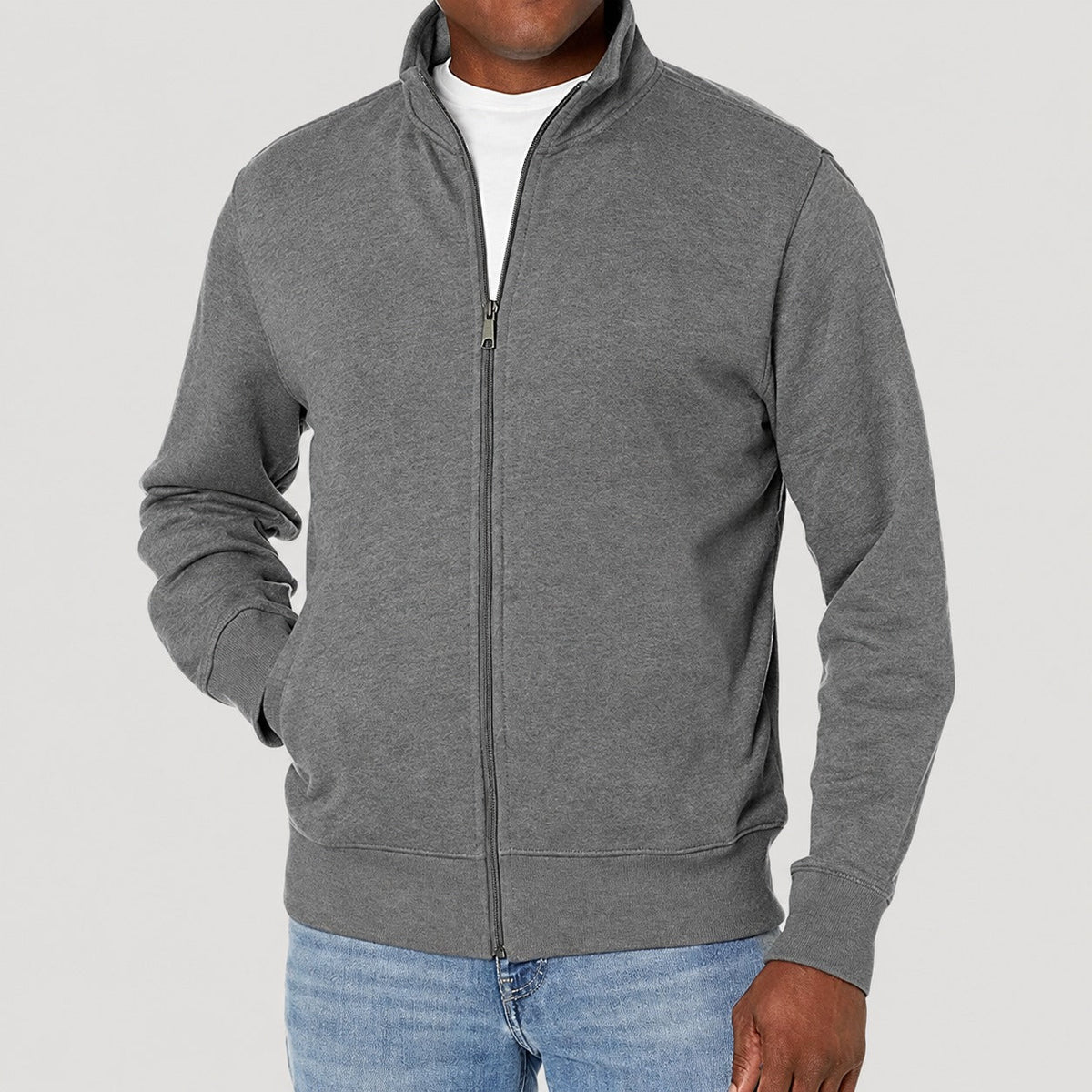 Herren Jacke | Freizeitjacke mit Stehkragen und Reißverschluss