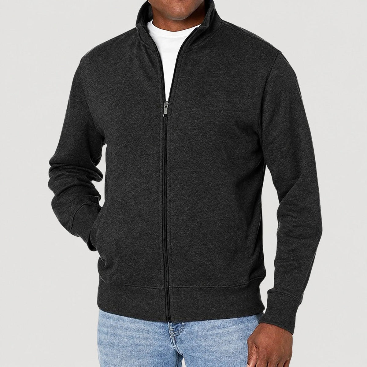 Herren Jacke | Freizeitjacke mit Stehkragen und Reißverschluss