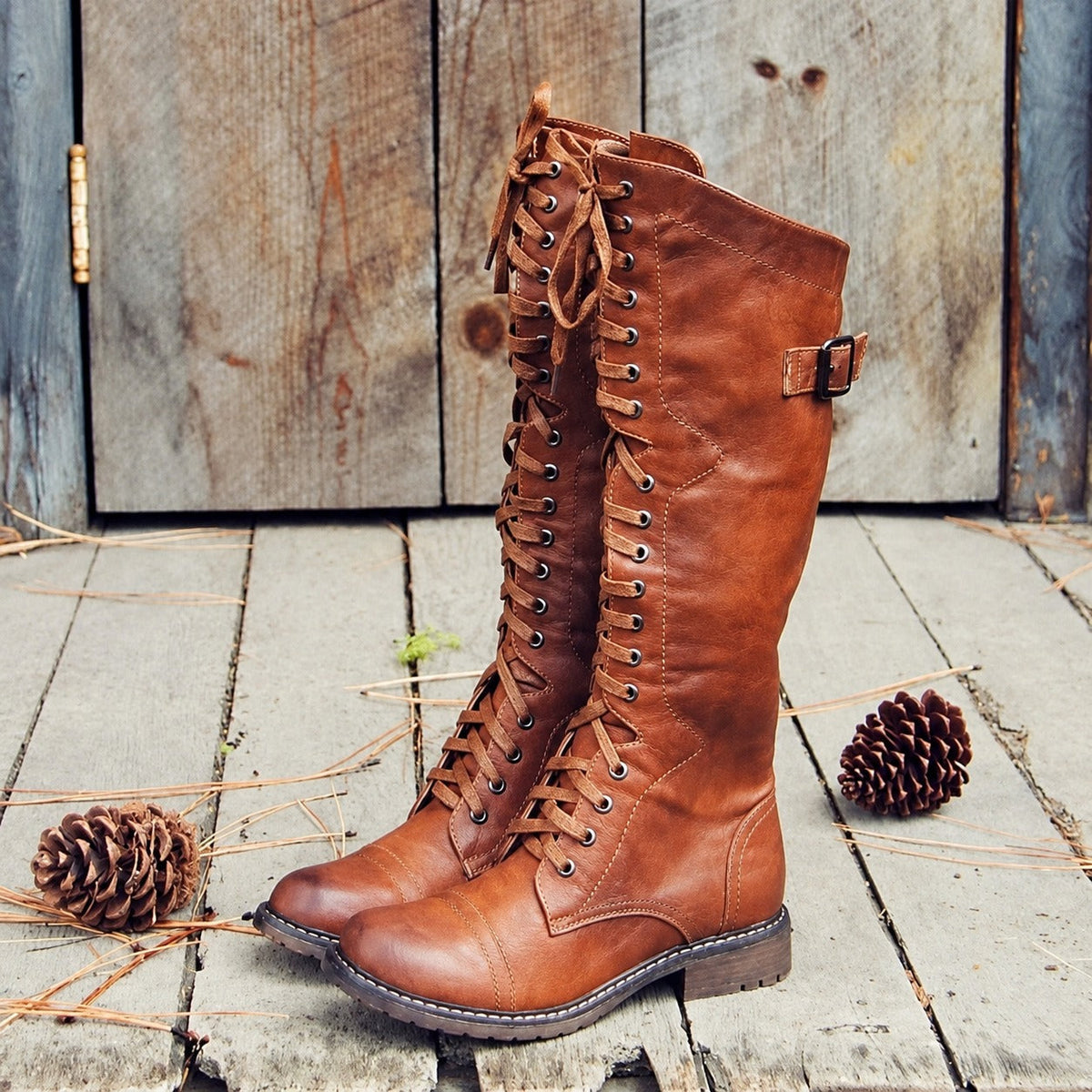 Damen Schnürstiefel | Kniehoch im klassischen Reitstil
