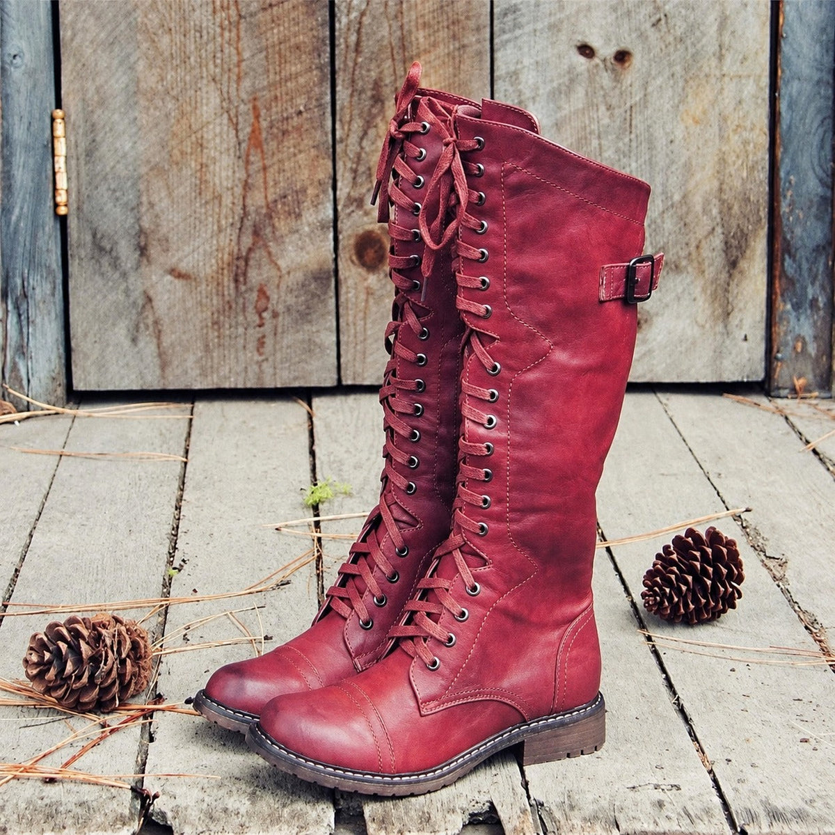 Damen Schnürstiefel | Kniehoch im klassischen Reitstil