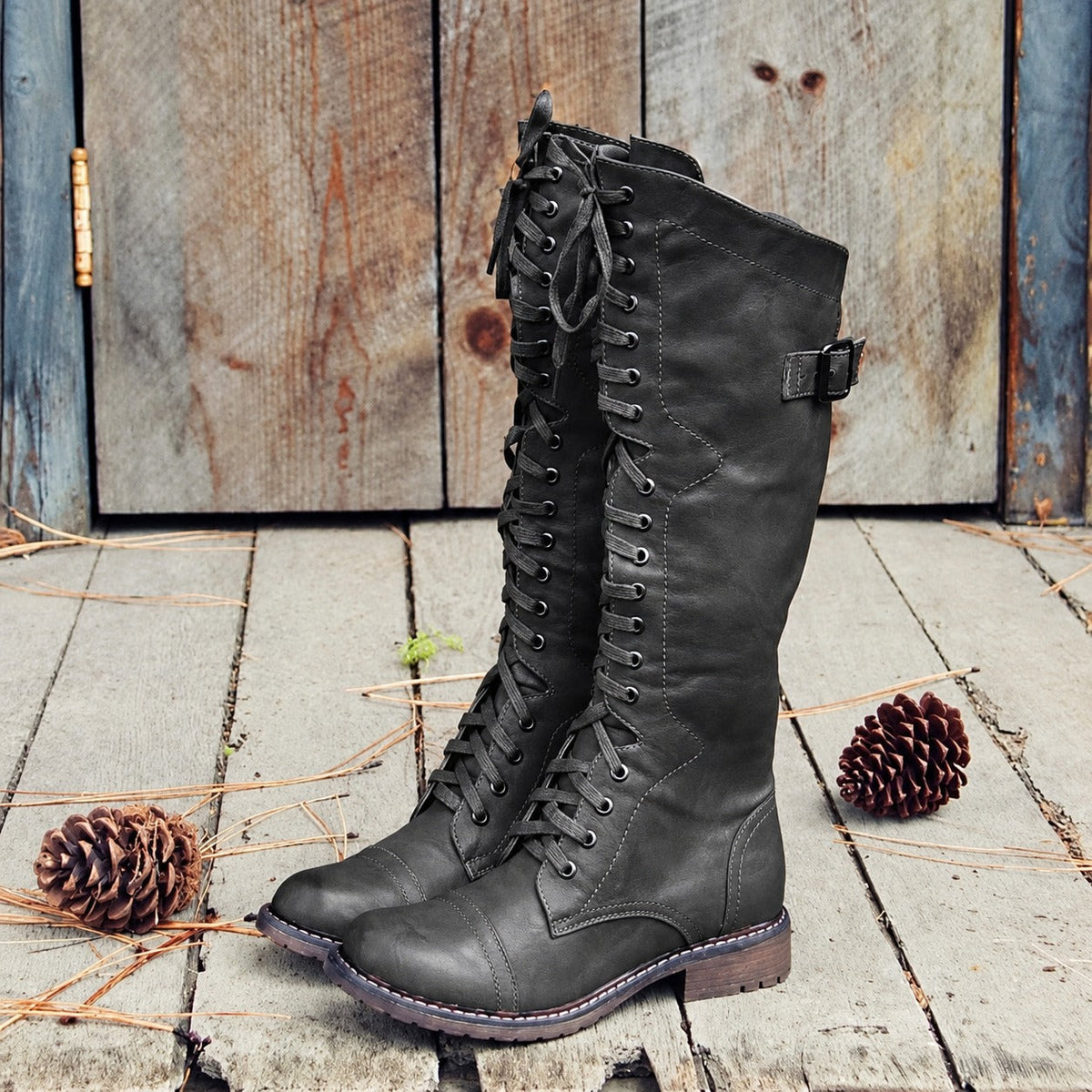 Damen Schnürstiefel | Kniehoch im klassischen Reitstil