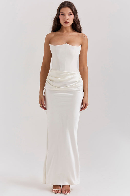Elegantes Trägerloses Damen Maxikleid – Feminin, Stilvoll & Perfekt für Events