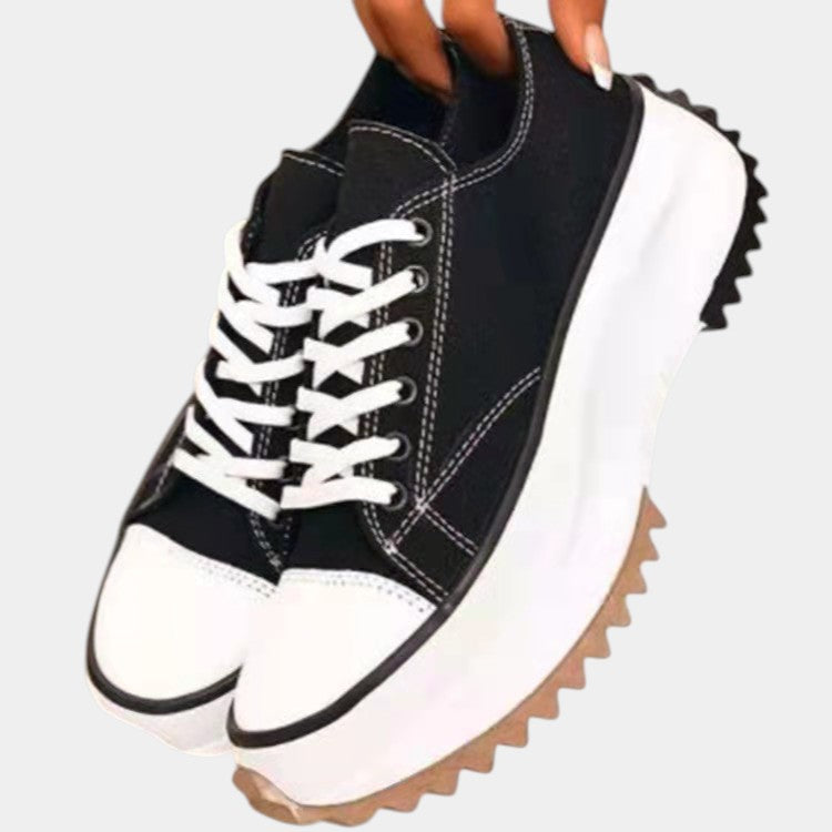 Damen Plateau-Sneaker mit Retro-Frontkappe | Stylisch & Komfortabel