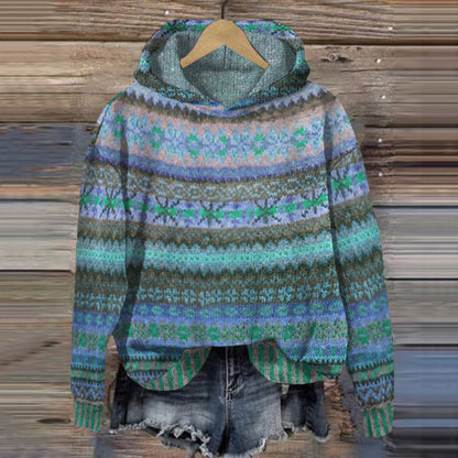 Lässiger Gemusterter Damen Hoodie – Stylisch, Komfortabel & Casual