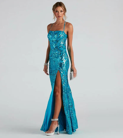 Elegantes Abendkleid | Figurbetont & Glamourös mit Schlitz