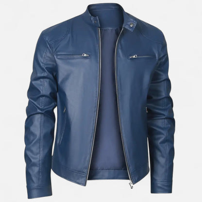 Hendrik | Herren Lederoptik Jacke – Zipped Biker Style für Herbst & Winter