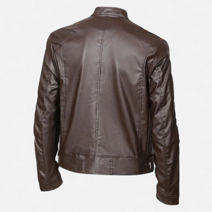Hendrik | Herren Lederoptik Jacke – Zipped Biker Style für Herbst & Winter