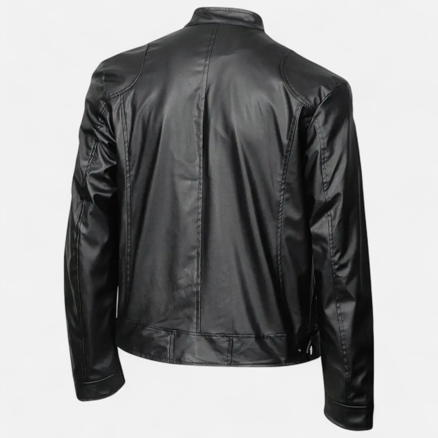 Hendrik | Herren Lederoptik Jacke – Zipped Biker Style für Herbst & Winter