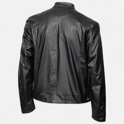Hendrik | Herren Lederoptik Jacke – Zipped Biker Style für Herbst & Winter