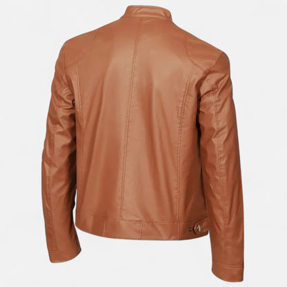 Hendrik | Herren Lederoptik Jacke – Zipped Biker Style für Herbst & Winter