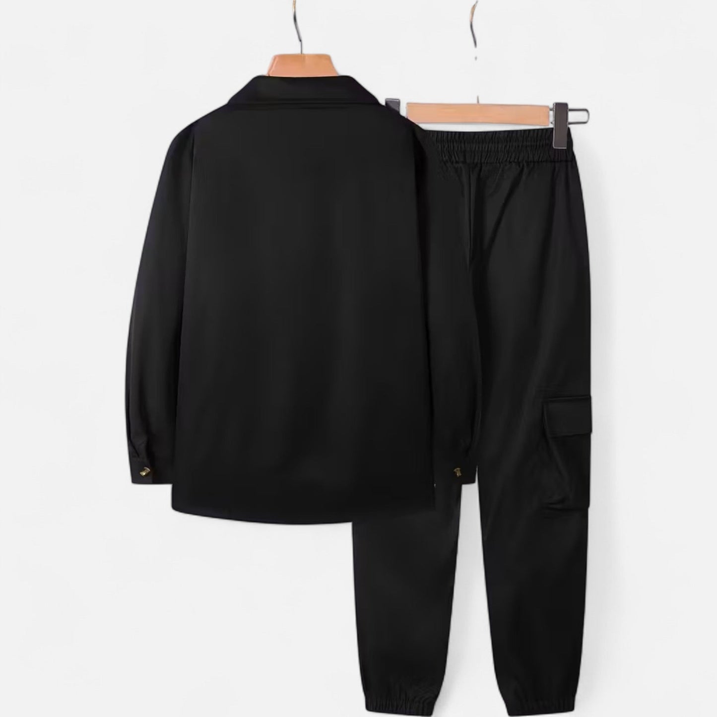 Holden | Herren Casual Workwear Set – Multi-Pocket Hemd & Jogger mit Kordelzug