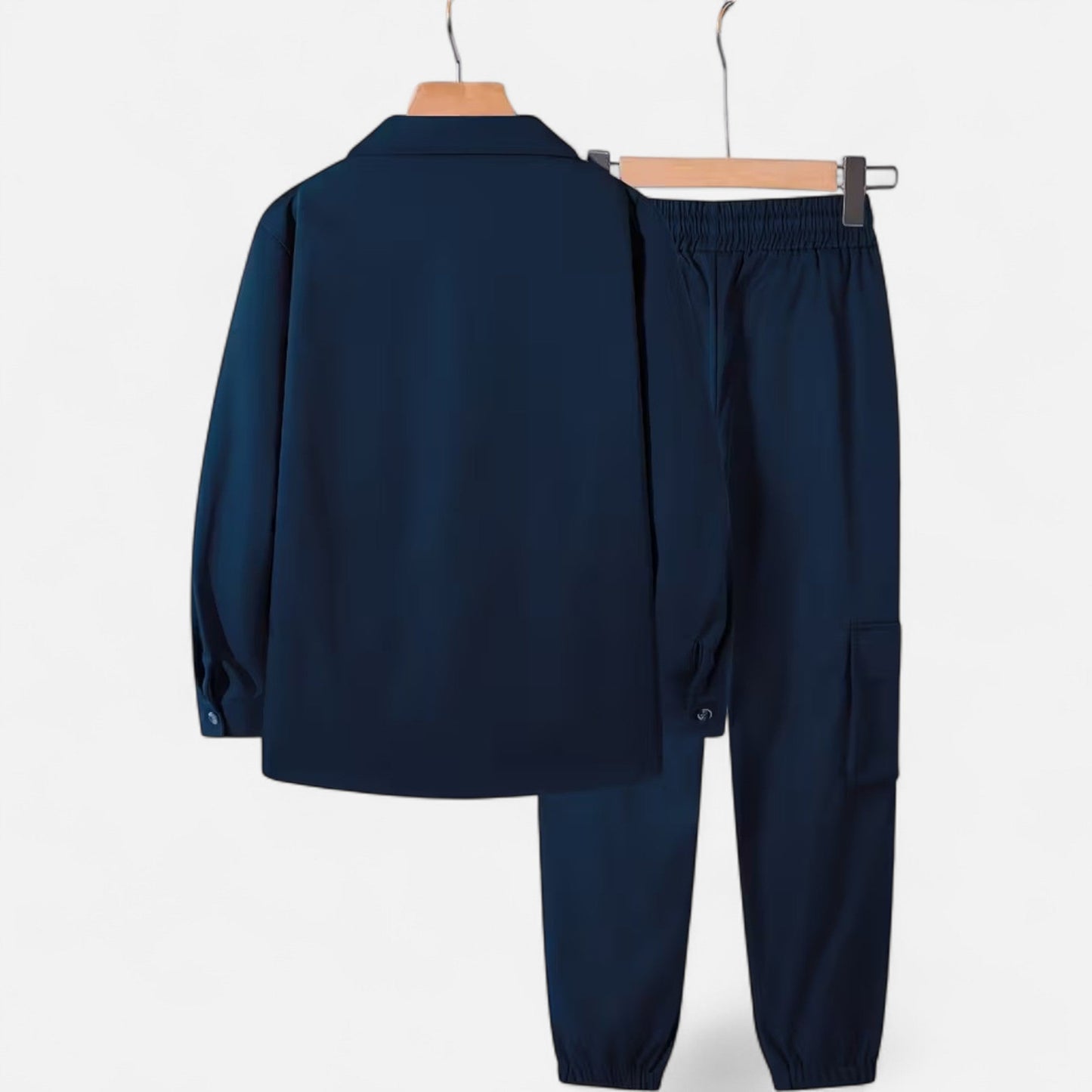 Holden | Herren Casual Workwear Set – Multi-Pocket Hemd & Jogger mit Kordelzug
