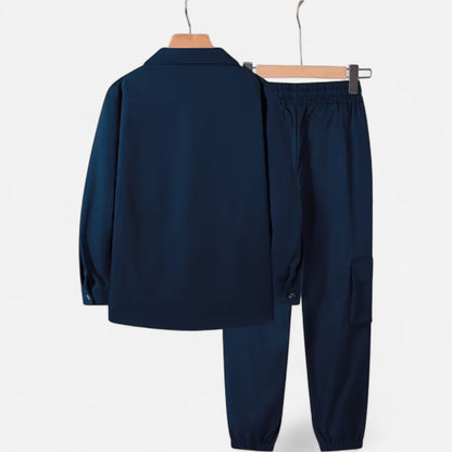 Holden | Herren Casual Workwear Set – Multi-Pocket Hemd & Jogger mit Kordelzug