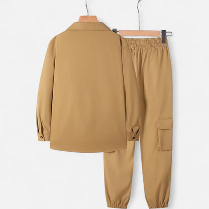 Holden | Herren Casual Workwear Set – Multi-Pocket Hemd & Jogger mit Kordelzug