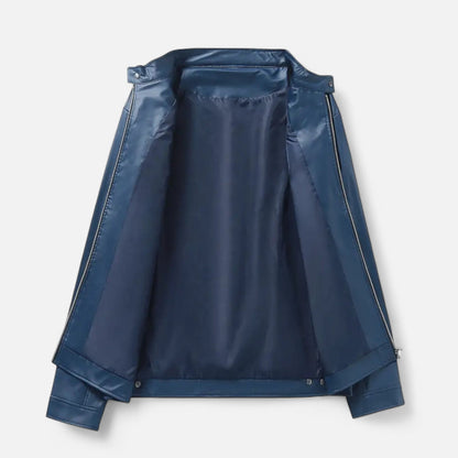 Hendrik | Herren Lederoptik Jacke – Zipped Biker Style für Herbst & Winter
