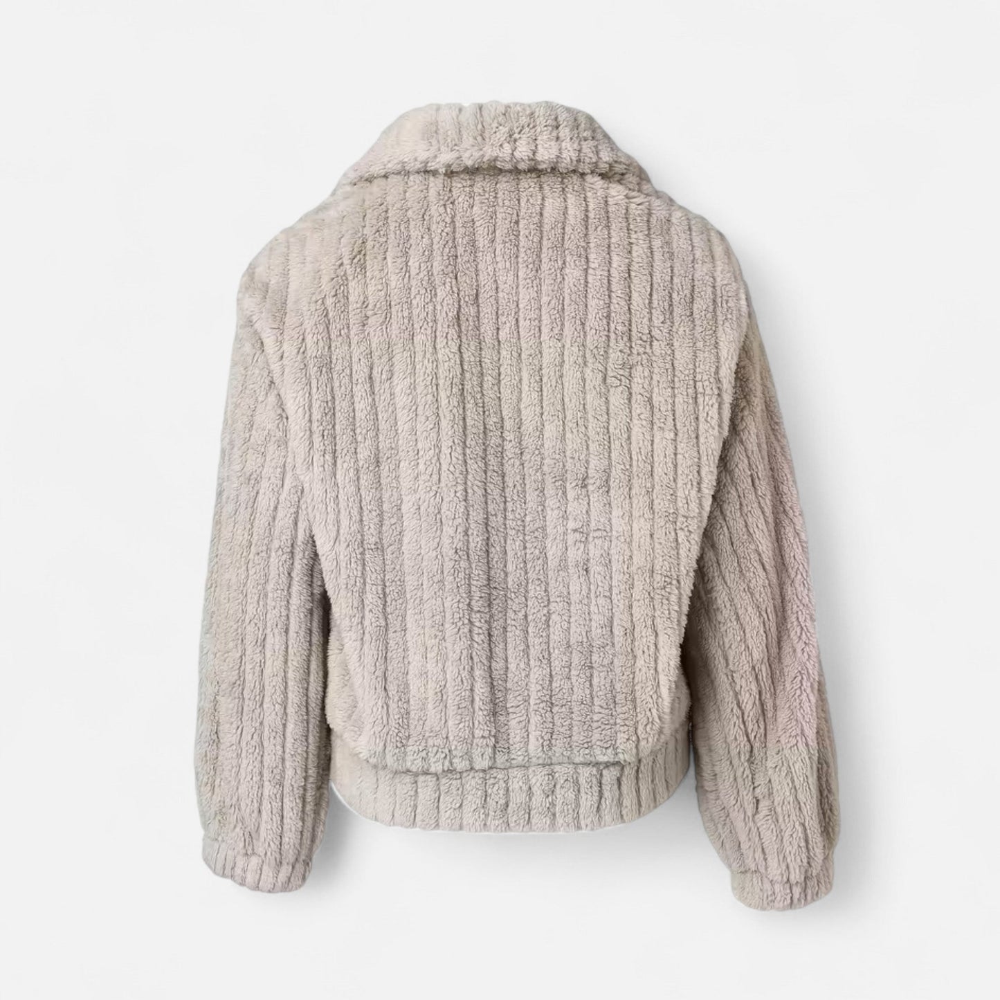 Talwina | Damen Casual Jacke aus Plüsch – Dicke, warme Jacke mit Reverskragen & Solider Farbe