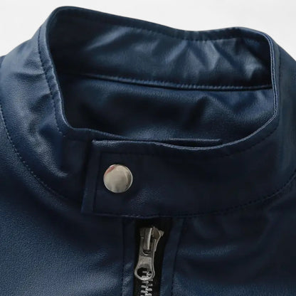 Hendrik | Herren Lederoptik Jacke – Zipped Biker Style für Herbst & Winter