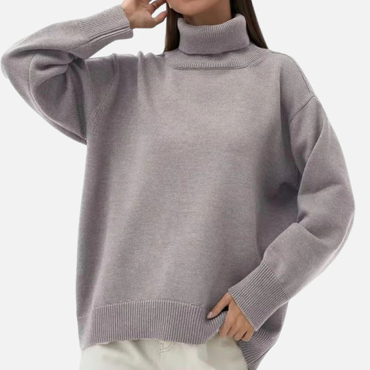 Teresyne | Damen Oversized Rollkragenpullover – Stylischer Grobstrick für Herbst & Winter