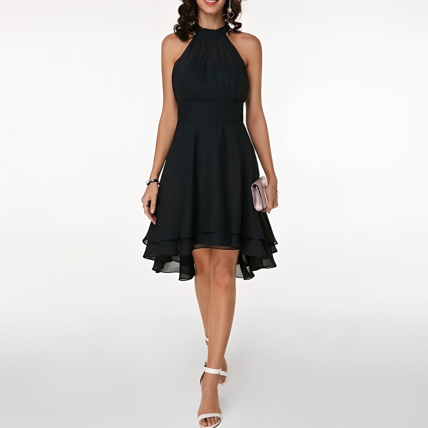 Damen Mini-Kleid mit Neckholder – Elegantes Kleid für Feiern und besondere Anlässe