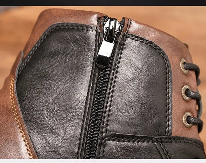 Cardwell | Herren Lace-Up Ankle Boots mit Reißverschluss & robuster Profilsohle