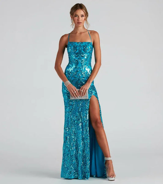 Elegantes Abendkleid | Figurbetont & Glamourös mit Schlitz
