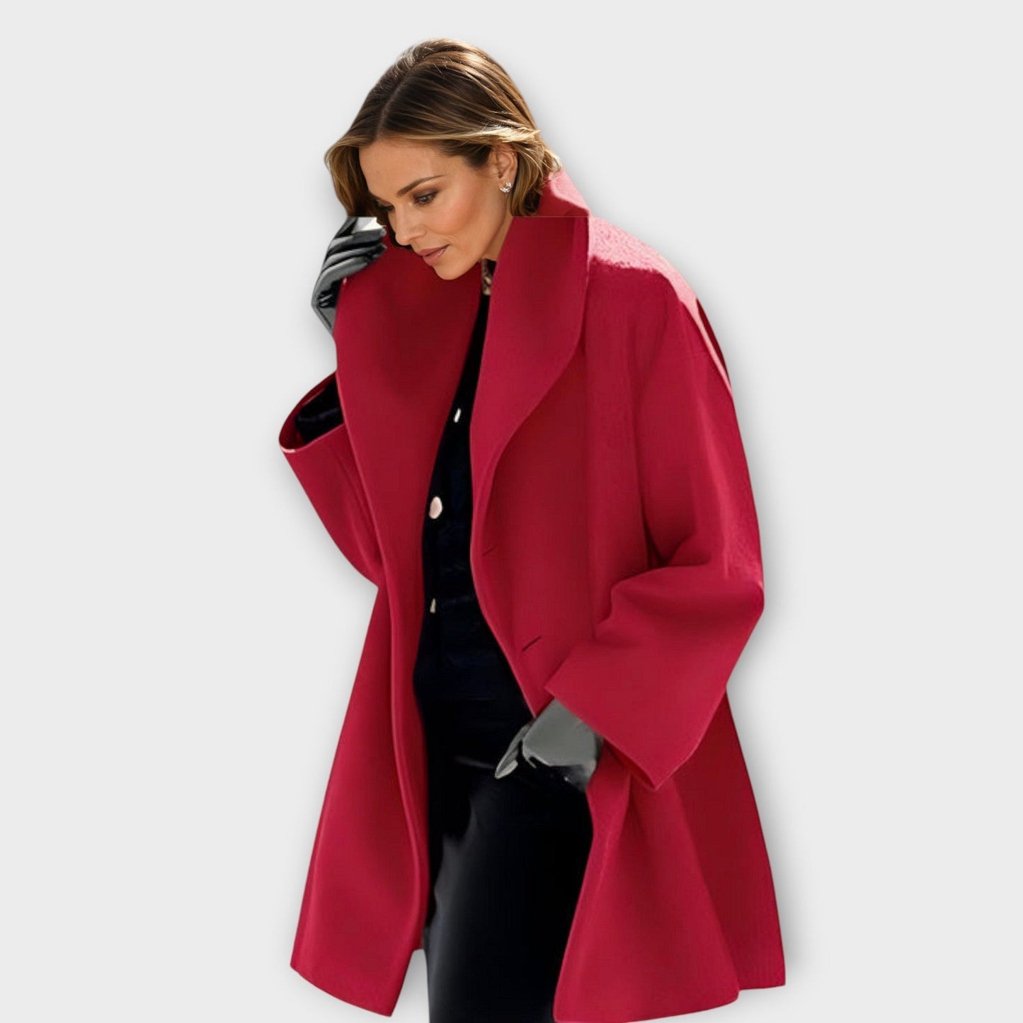 Damen Oversize Wollmantel mit weitem Schnitt | Modern & Elegant
