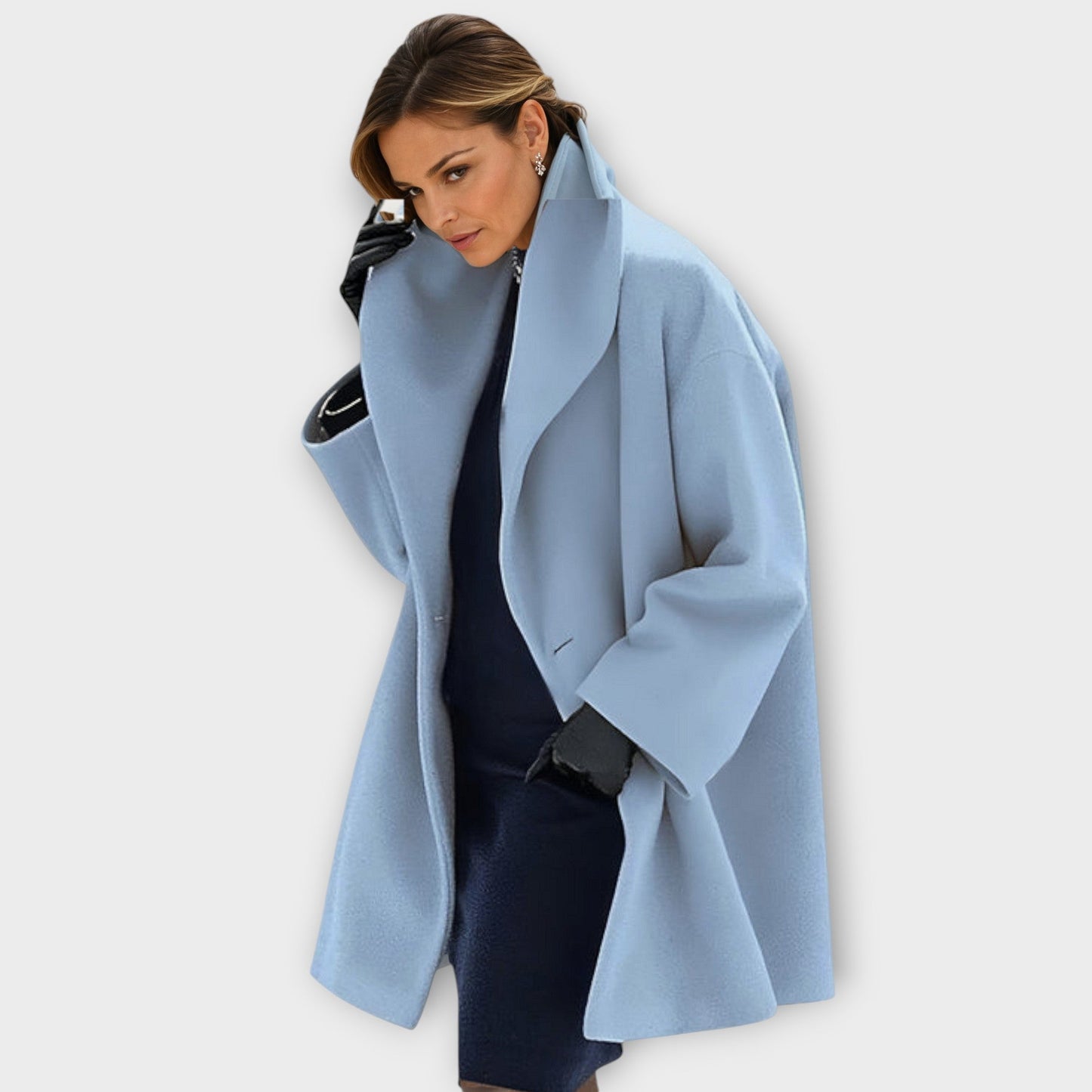 Damen Oversize Wollmantel mit weitem Schnitt | Modern & Elegant