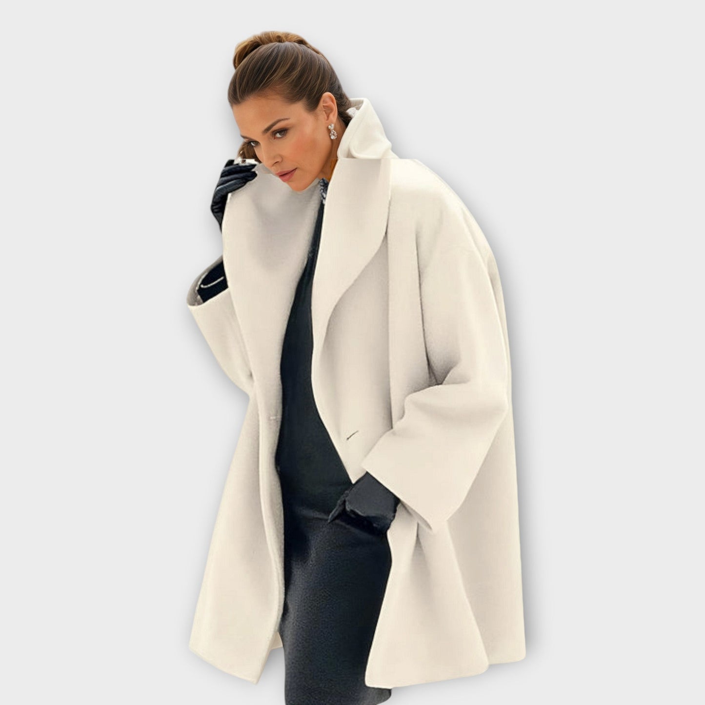 Damen Oversize Wollmantel mit weitem Schnitt | Modern & Elegant