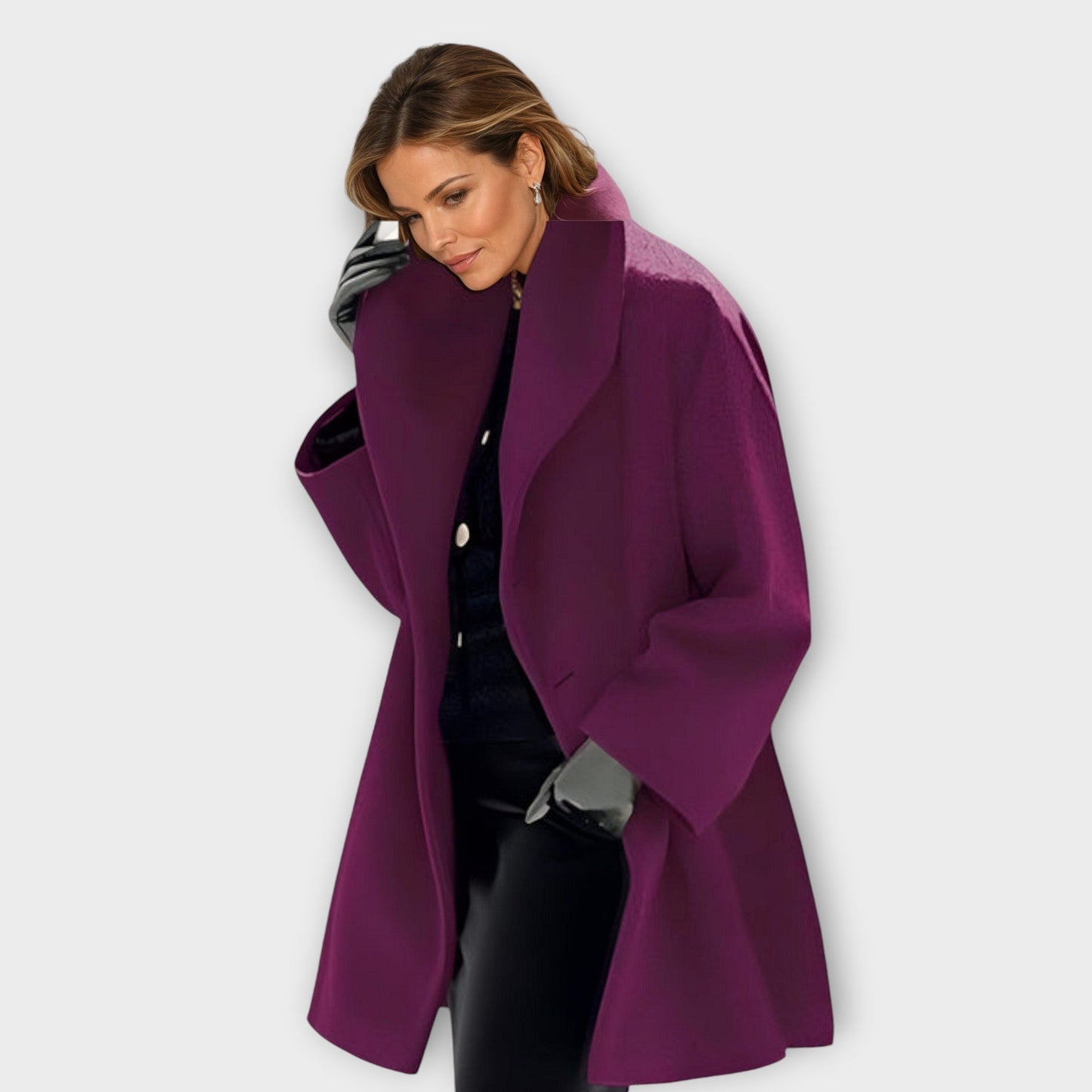Damen Oversize Wollmantel mit weitem Schnitt | Modern & Elegant