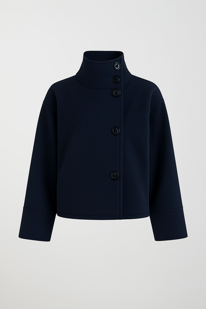 Damen Kurzjacke mit Stehkragen | Elegant & Minimalistisch