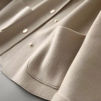 Agelisse | Damen Baumwolljacke mit Reverskragen, Knopfverschluss & Lockerem Fit, Chic & Zeitlos