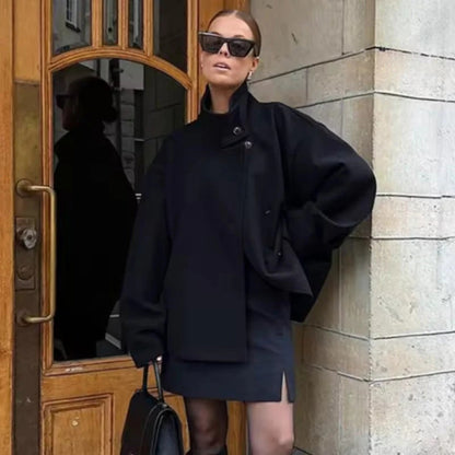 Damen Übergangsjacke mit hohem Kragen – Klassische Kurzjacke für Alltag und wechselnde Temperaturen