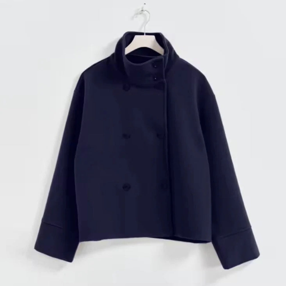 Damen Übergangsjacke mit hohem Kragen – Klassische Kurzjacke für Alltag und wechselnde Temperaturen
