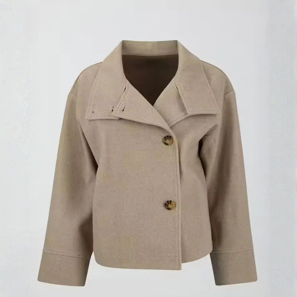 Damen Übergangsjacke mit hohem Kragen – Klassische Kurzjacke für Alltag und wechselnde Temperaturen