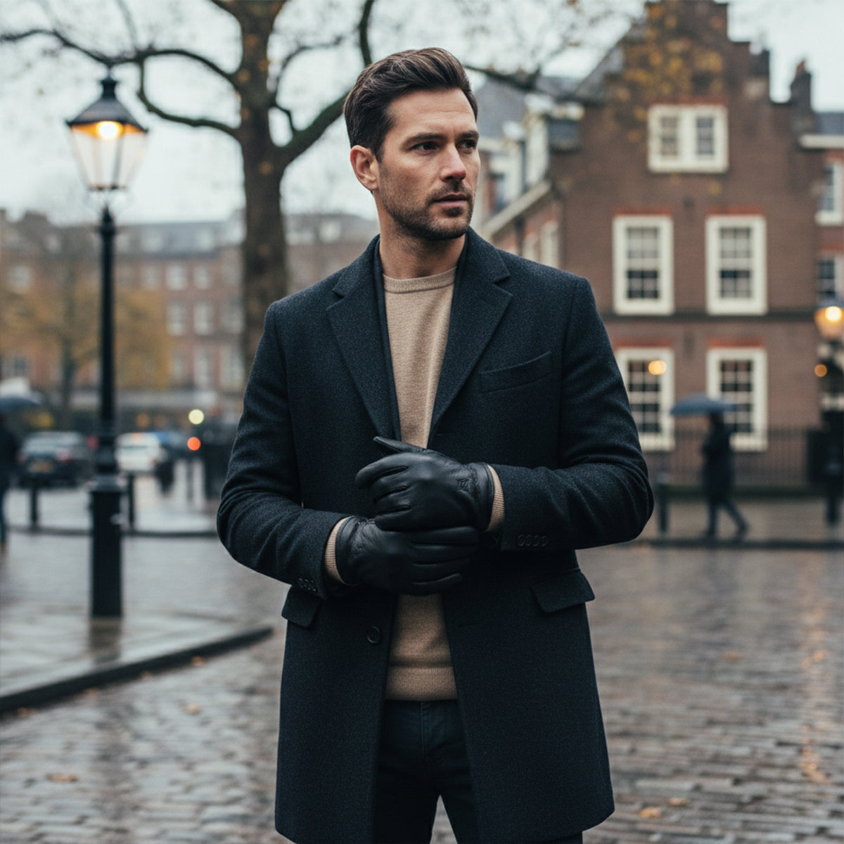 Klassische Herren Winterhandschuhe mit Bündchen – Warm, Komfortabel & Zeitlos