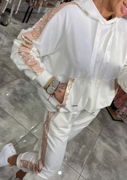 Damen Zweiteiliges Freizeit-Set mit Kapuze – Komfort Outfit für Frühling und entspannte Alltagslooks