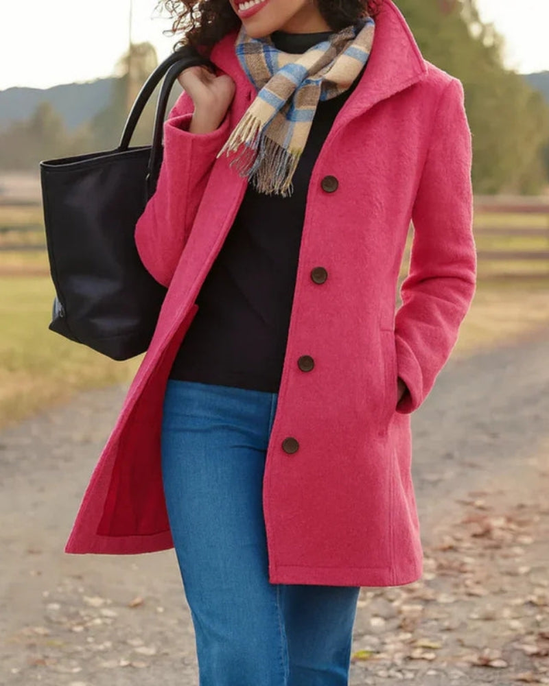 Langer Trench Coat für Damen – Klassischer Mantel für den Alltag