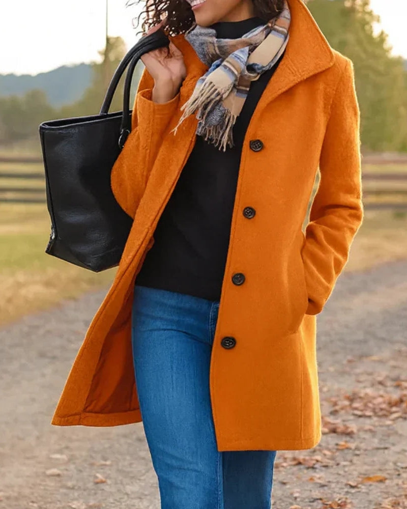 Langer Trench Coat für Damen – Klassischer Mantel für den Alltag