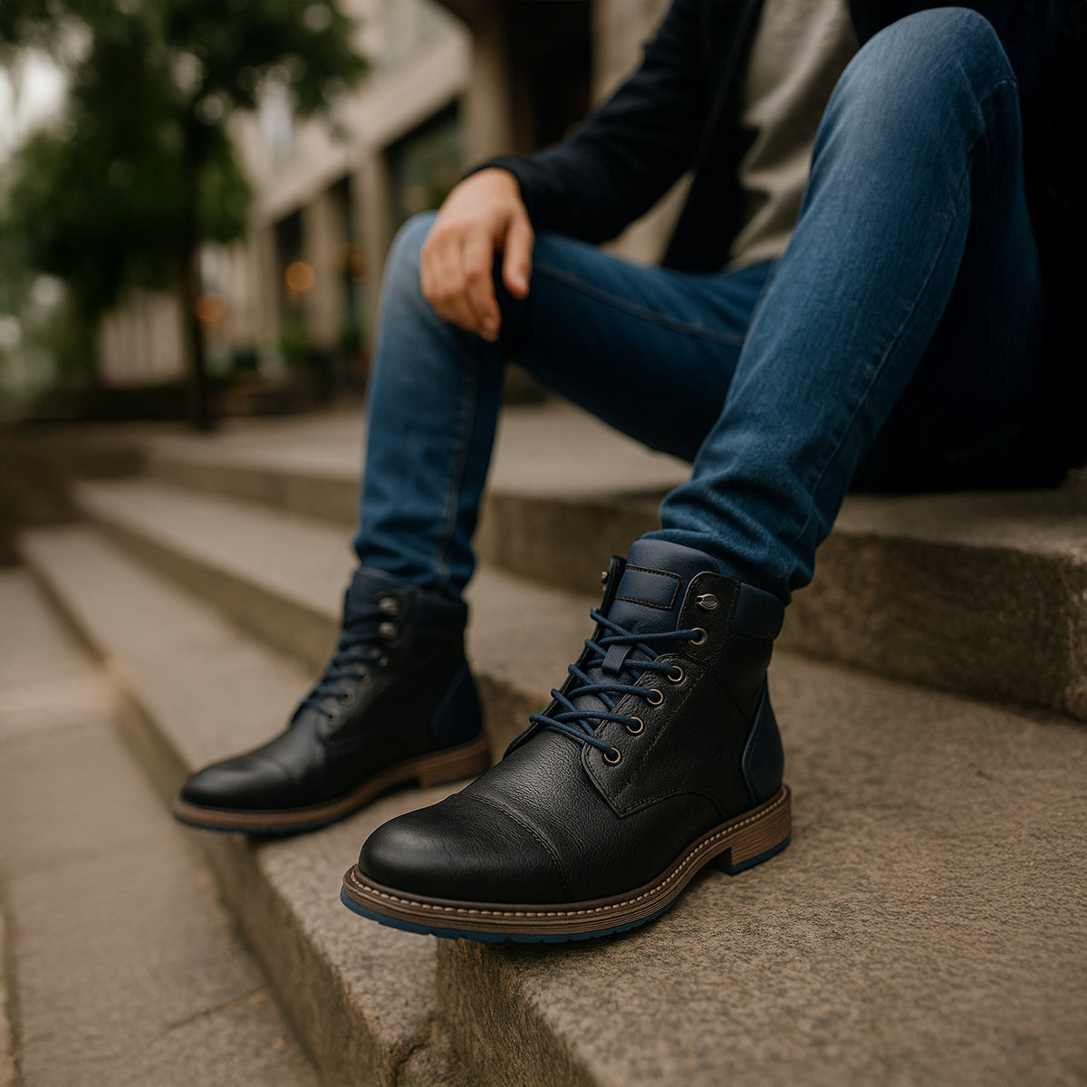 Herren Lederstiefel | Vintage Ankle Boots für Alltag & Outdoor