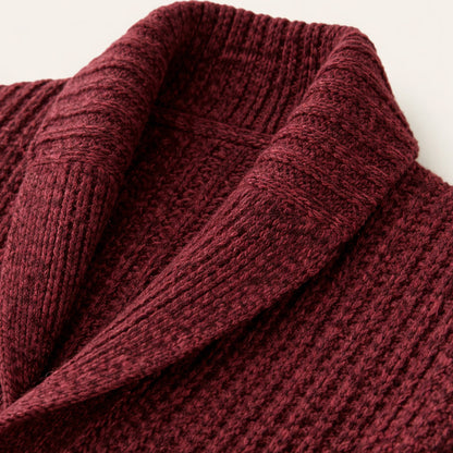 Strukturierter Herren Strickcardigan mit Reverskragen – Warm, Stilvoll & Vielseitig Kombinierbar