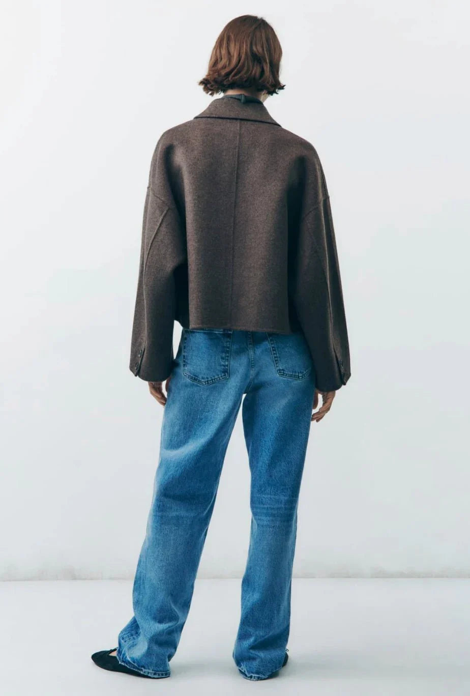 Odette-Marie | Damen Übergangsjacke Oversize mit eleganten Knöpfen & Reverskragen