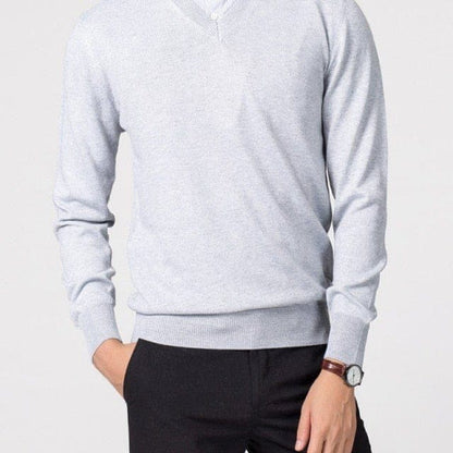 Eleganter Herren Cashmere-Pullover mit V-Ausschnitt – Luxuriös, Warm & Zeitlos Stilvoll