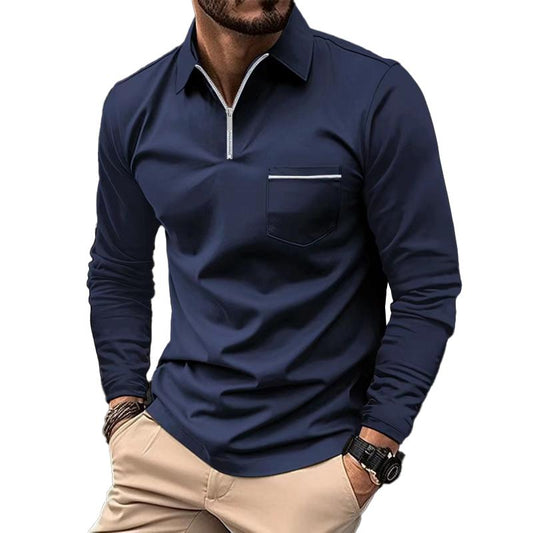 Langarm-Poloshirt Herren mit Reißverschluss | Sportlich, Elegant & Vielseitig