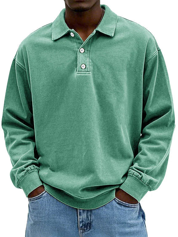 Herren Polo-Sweatshirt Langarm | Lässig, Bequem & Zeitlos Modern
