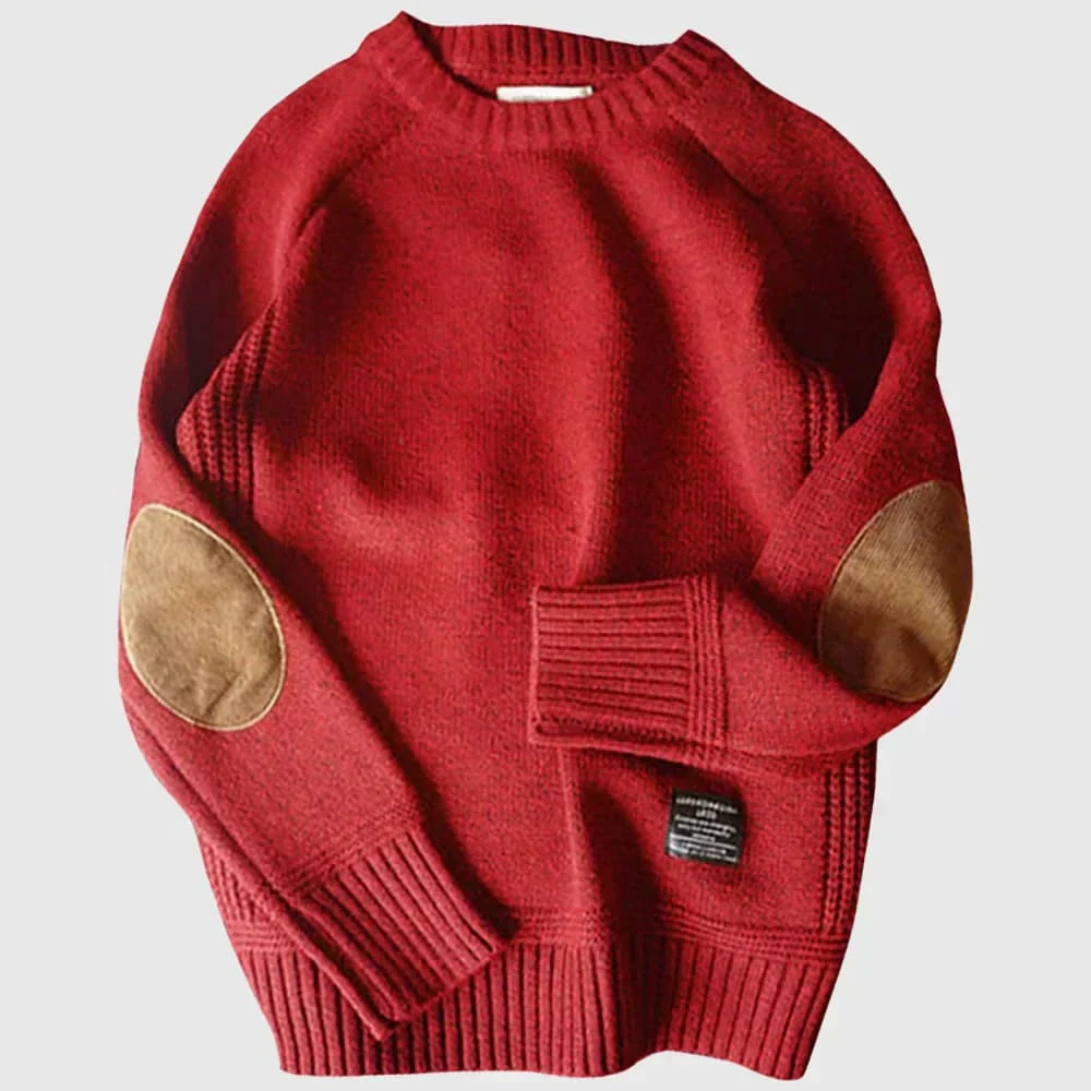 Herren Strickpullover mit Ellbogenpatches | Klassischer Stil trifft auf langlebigen Komfort
