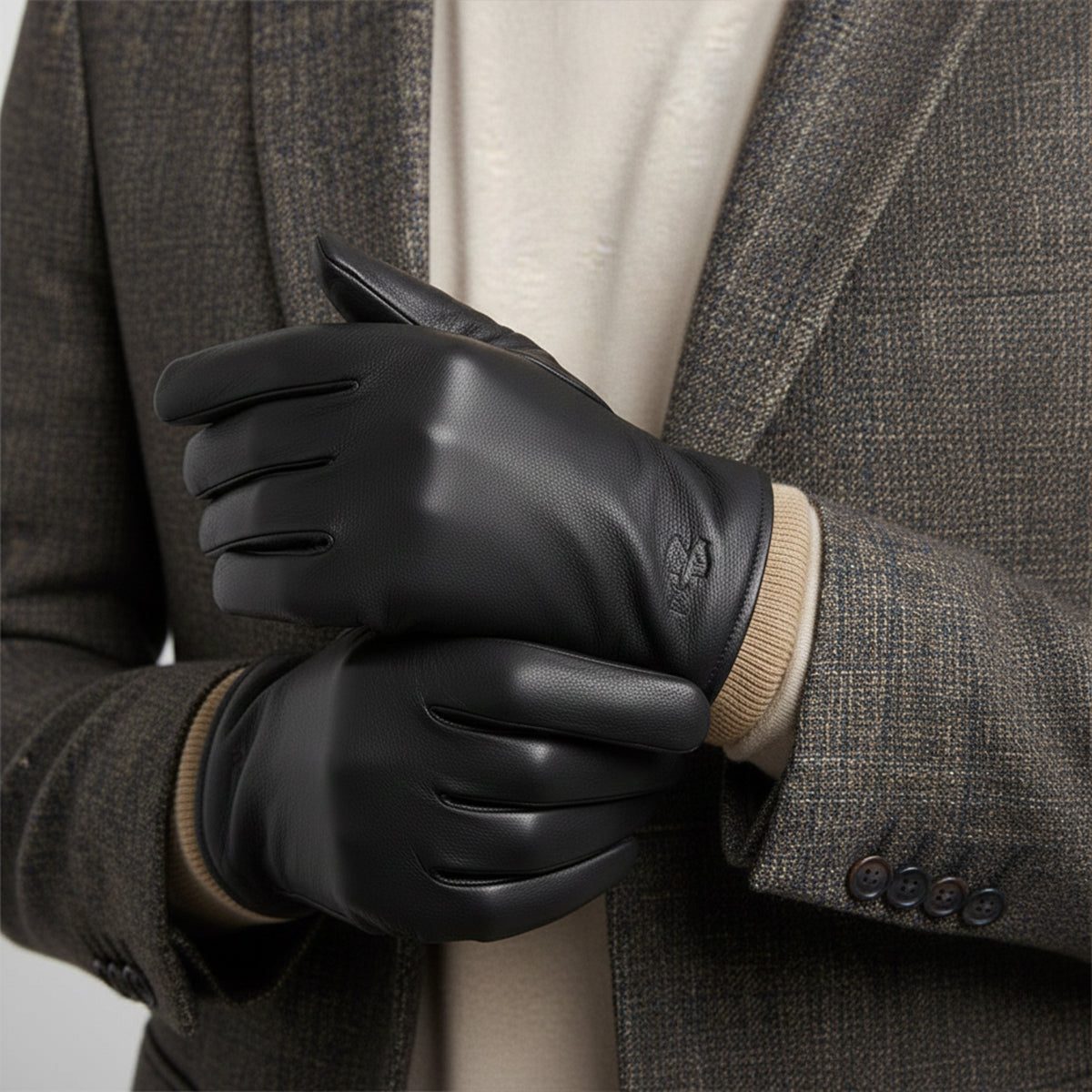 Klassische Herren Winterhandschuhe mit Bündchen – Warm, Komfortabel & Zeitlos