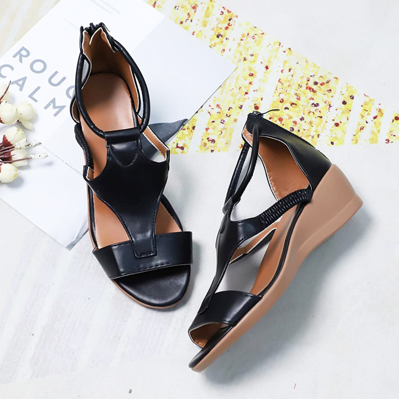Damen Keilsandalen im römischen Stil – Sommerlicher Komfort & Eleganz