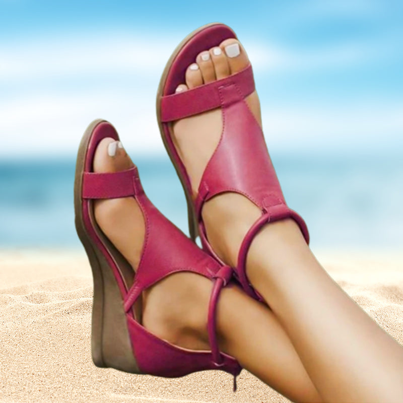 Damen Keilsandalen im römischen Stil – Sommerlicher Komfort & Eleganz
